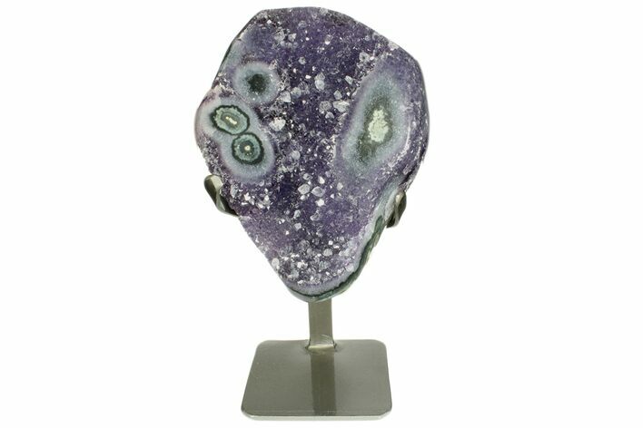Amethyst Geode Section on Metal Stand - Purple Crystals #171821
